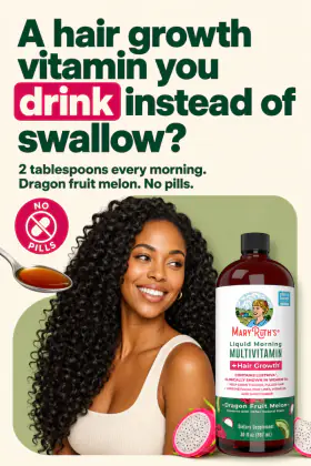 MaryRuth's static: “A hair growth vitamin you drink instead of swallow?”